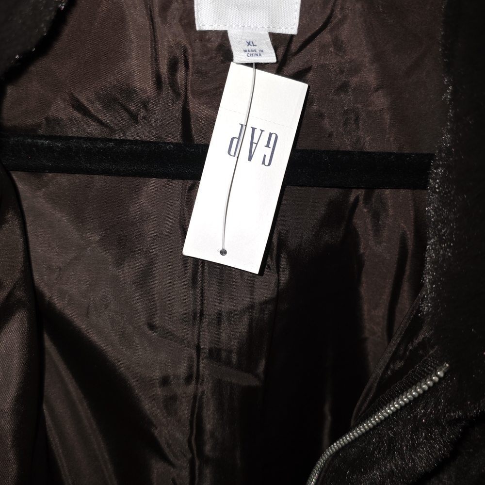 GAP Dark Brown Faux Fur Jacket - Picture 8 of 12